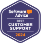 Software advice best customer support 2024 badge