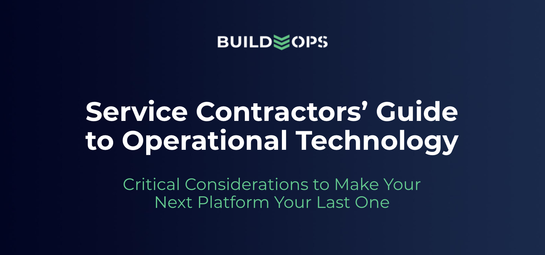 Service Contractors' Guide to Operational Technology