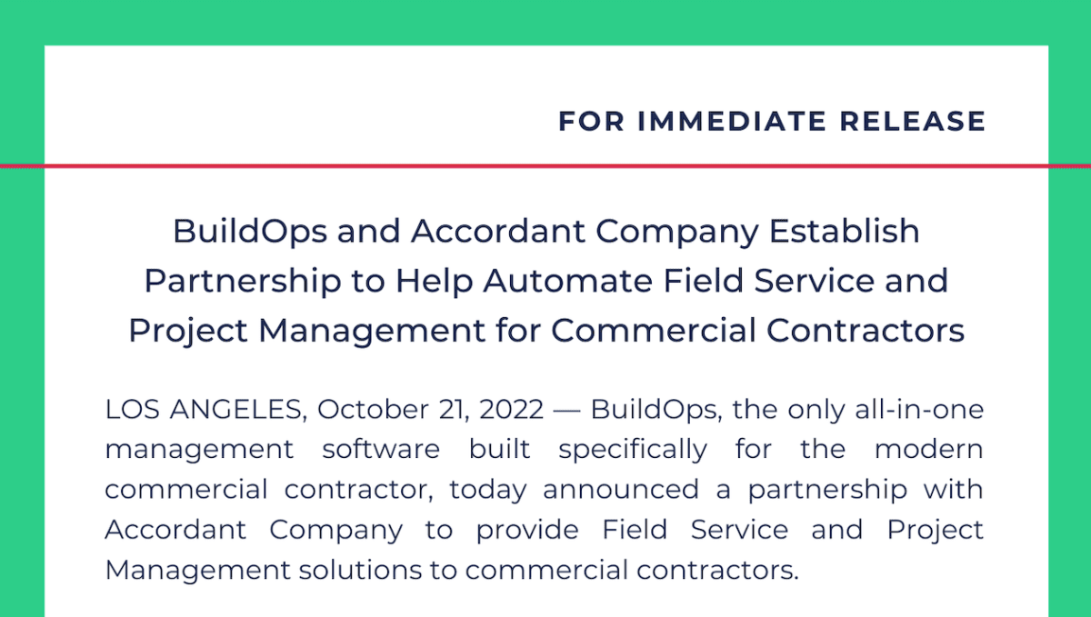 BuildOps x Accordant Company Partnership