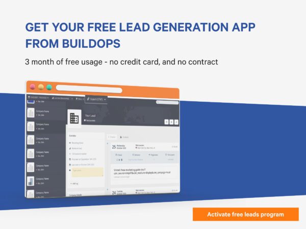 get free lead generation app from BuildOps