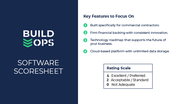 software scoresheet - key features to focus on